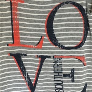 Love Southern Soft Gray tank Red Camel XS 4th July